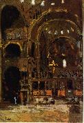 Walter Sickert Interior of St Mark's, Venice oil painting artist